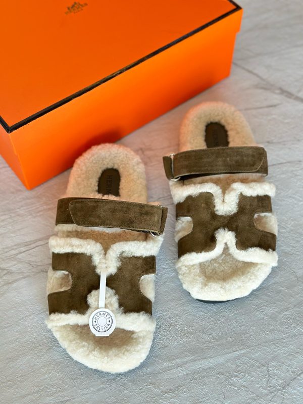 Hermes Chypre Teddy Sandals Craft Suede - Image 3