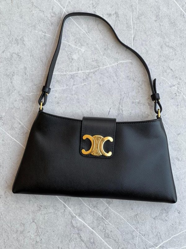 Celine Calfskin Cuir Triomphe Shoulder Bag - Image 3