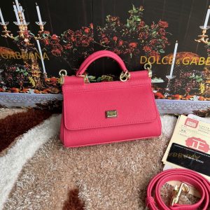 D&G Small Sicily Leather Top Handle Bag