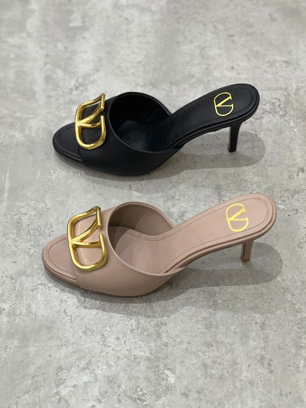 Vanentino Open-Toe Signature Mules