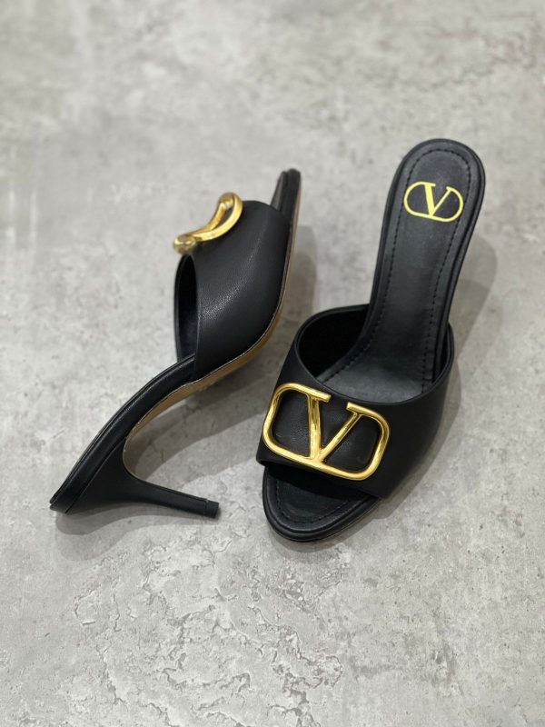 Vanentino Open-Toe Signature Mules - Image 3