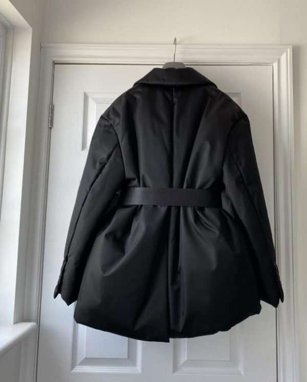 Prada Nylon Belted Puffer Jacket - Image 3