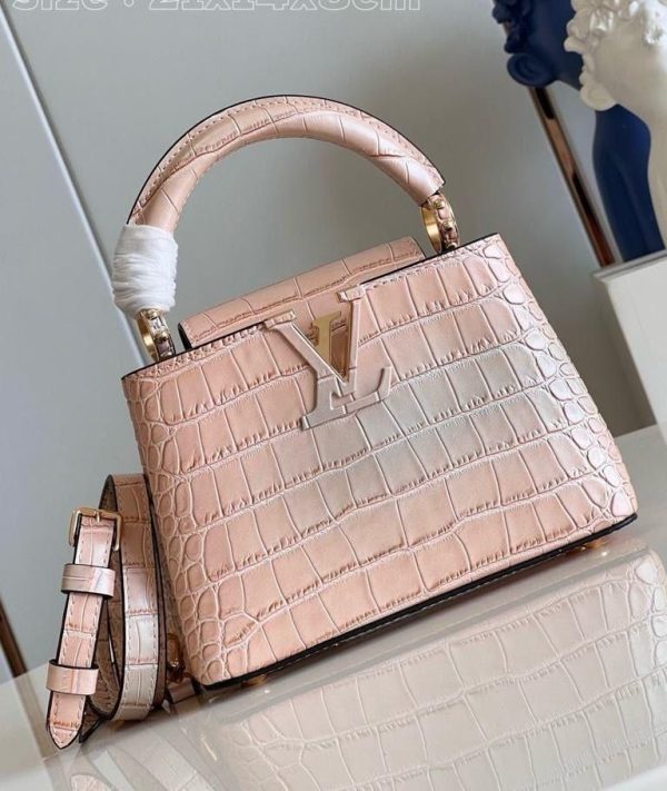 LV Capucines MM Crocodile Print Bag - Image 2