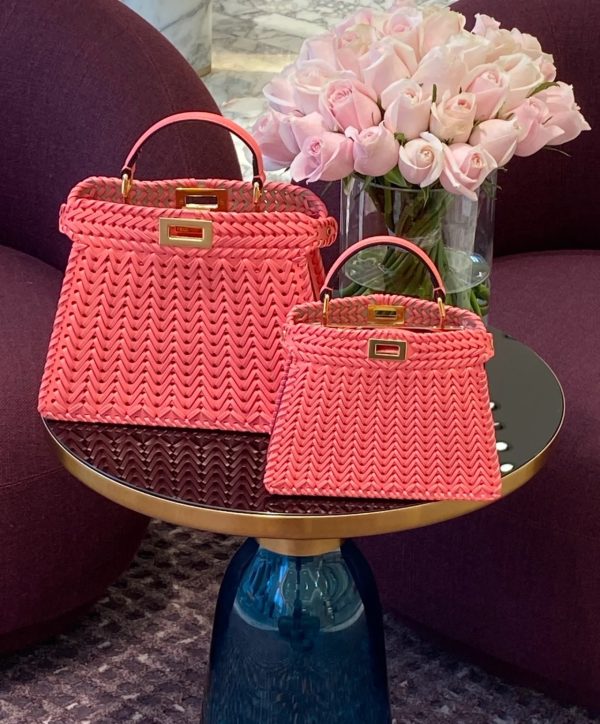 Fendi Peekaboo Iseeu Woven Straw Bag - Image 2