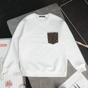 LV Logo Printed Pocket Sweatshirt