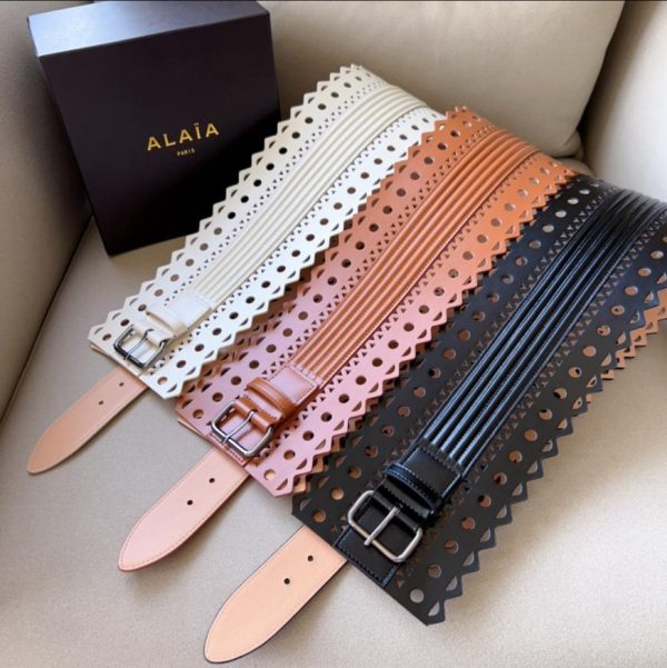 Alaia Reversible Leather Waist Belt