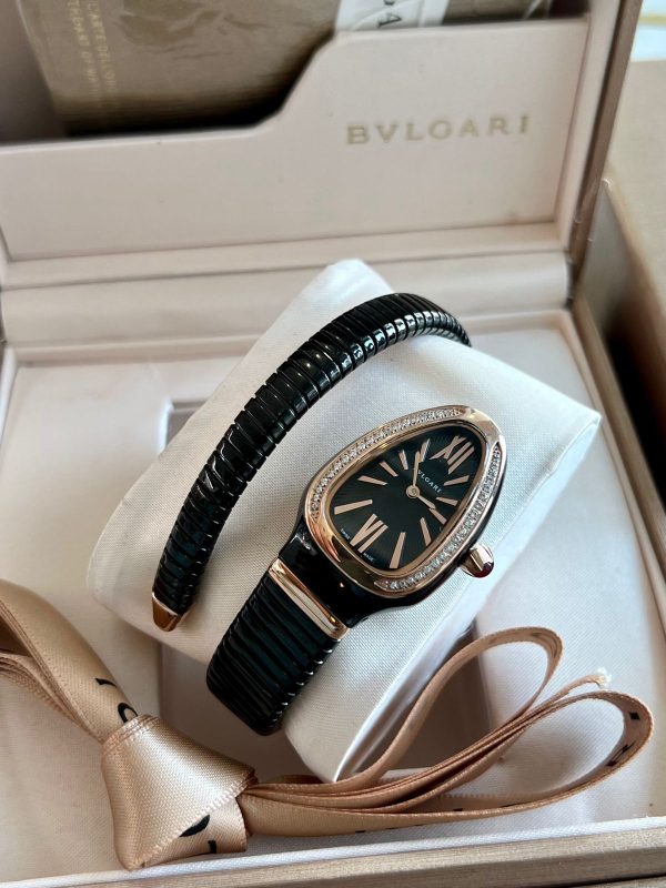 Bvlgari Stainless Steel And Diamond Serpenti Watch - Image 2