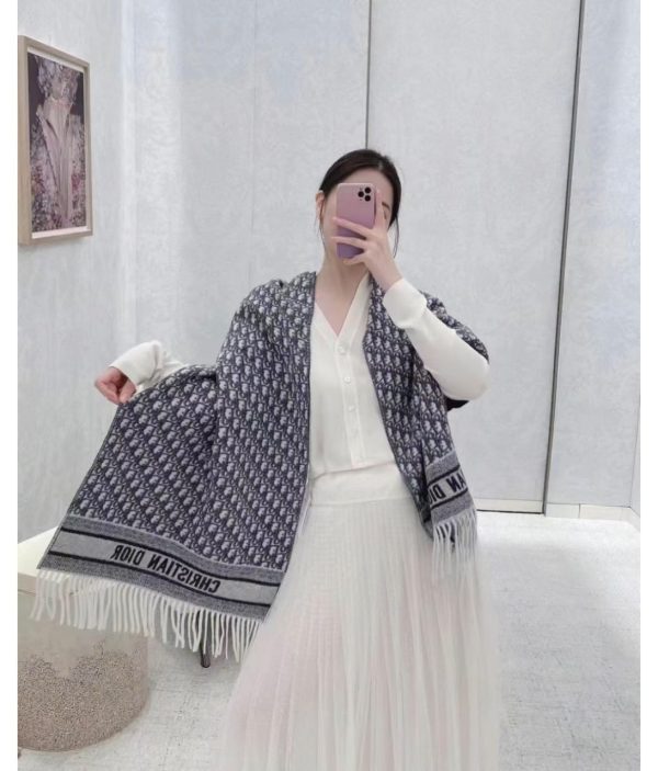 Dior Cashmere Oblique Women Scarf - Image 14