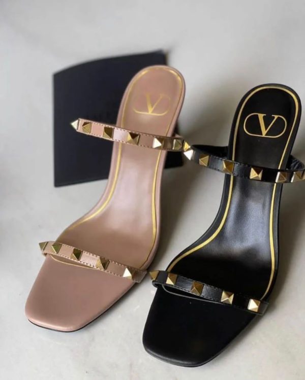 Valentino Rockstud Open Toe Slim Heels