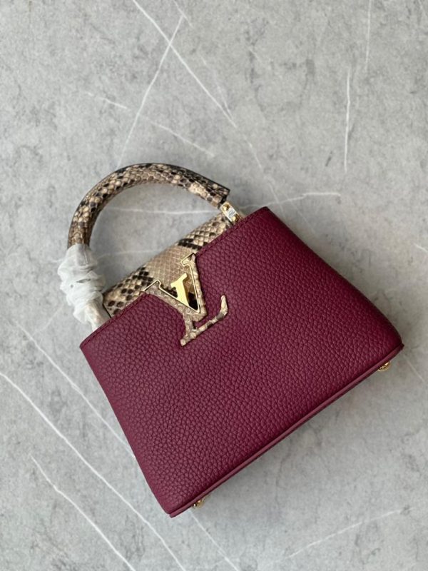 Lv Capucines Python Handle Bag - Image 3