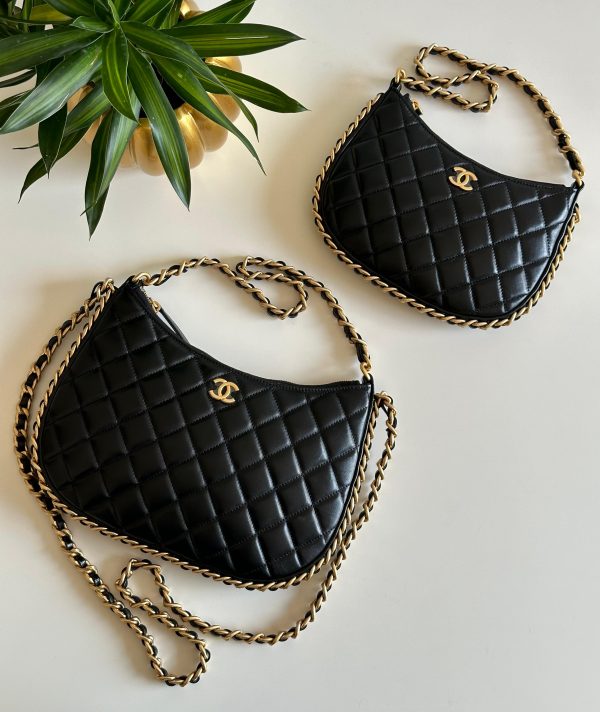 Chanel Shiny Moon Hobo Shoulder Bag