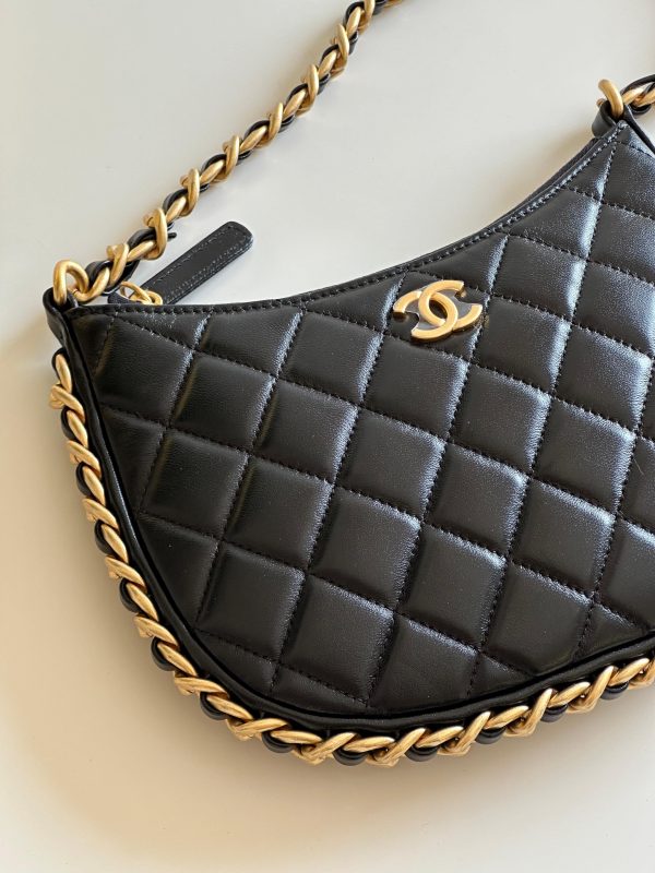Chanel Shiny Moon Hobo Shoulder Bag