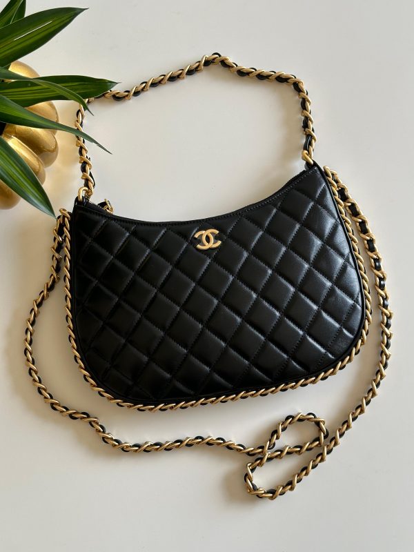 Chanel Shiny Moon Hobo Shoulder Bag