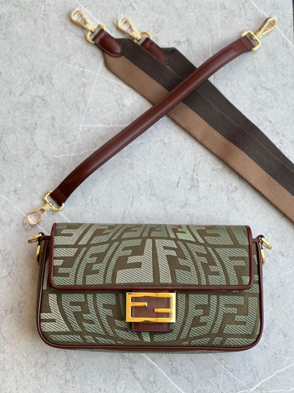 Exclusive Fendi Baguette FF Embroidery Bag - Image 2