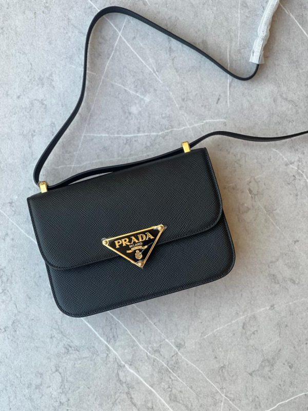 Prada Embleme Leather Shoulder Bag