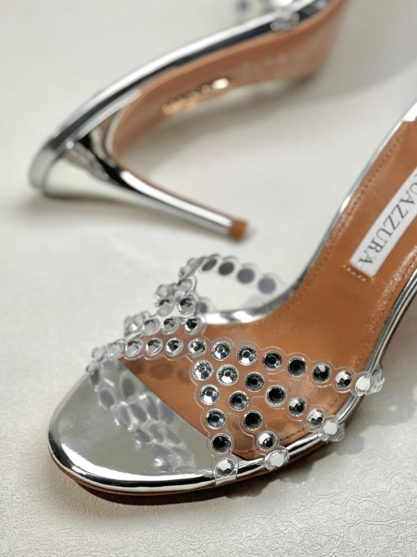 Aquazzura Tequila Crystal Embellished Sandals - Image 4
