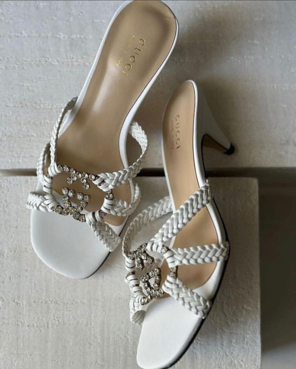 Gucci Crystal 95 Interlocking G Sandals