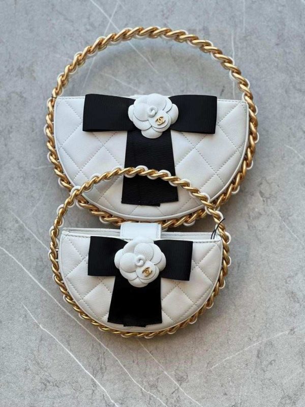 Chanel Round Pouch In Lambskin
