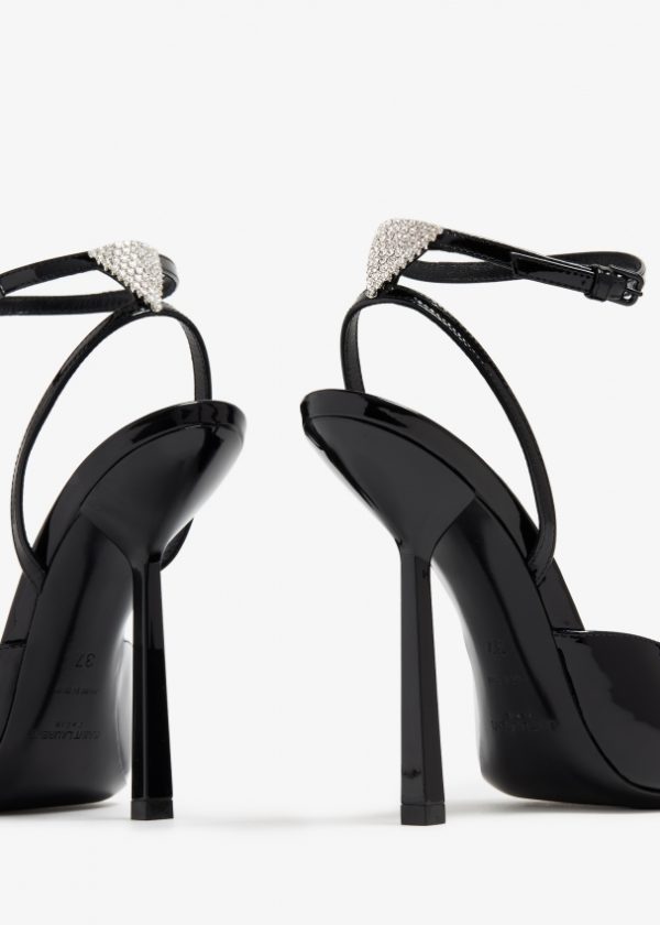 Saint Laurent Square Pointed Toe Slingback Pumps - Image 2