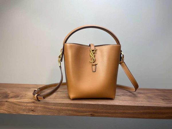 Ysl Le 37 Small Leather Bucket Bag