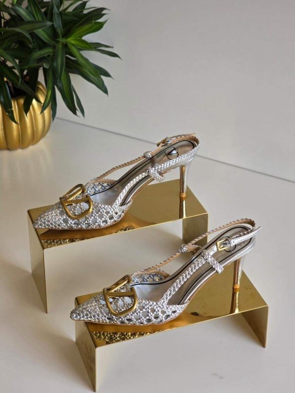 Valentino Garavani Rockstud Slingback Pumps - Image 5