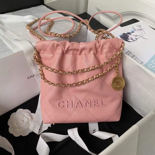 Chanel 22 Leather Mini Handbag - Image 10