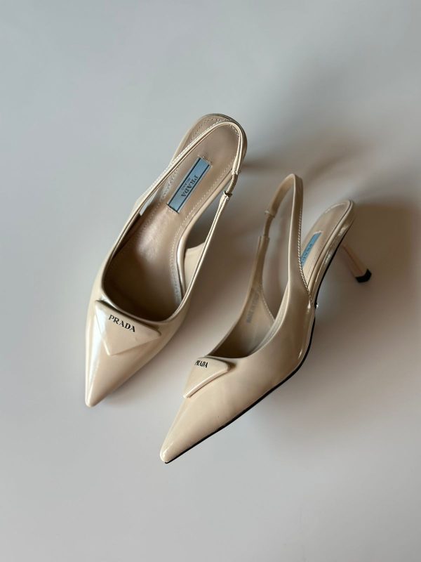 Prada Patent Leather Slingback Pumps - Image 2