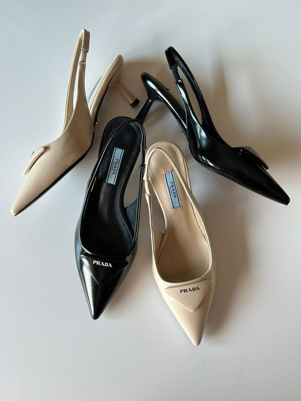 Prada Patent Leather Slingback Pumps