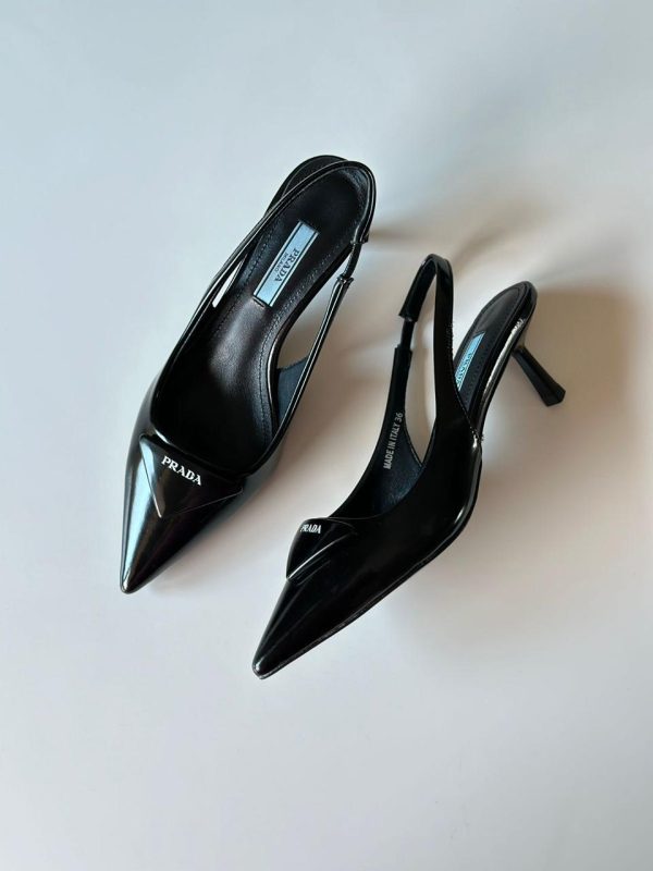 Prada Patent Leather Slingback Pumps - Image 3
