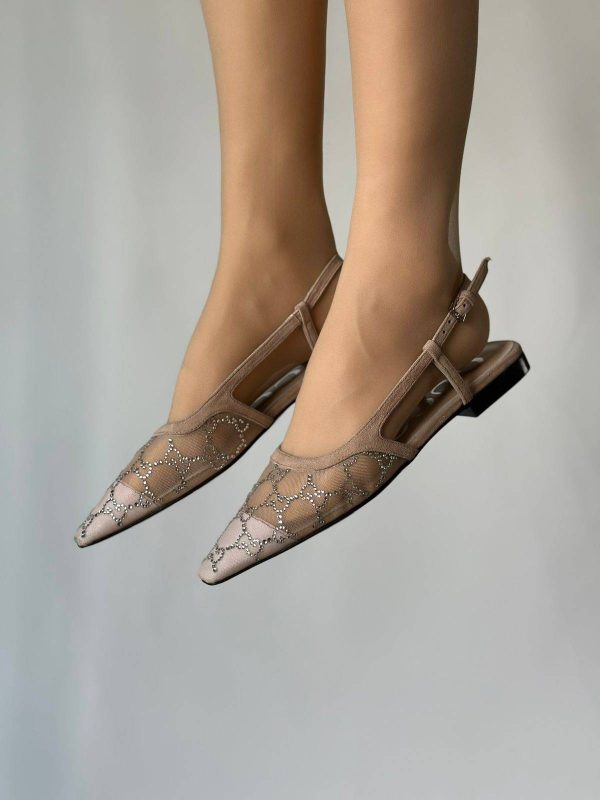Gucci Slingback Kitten Heels Crystal Embellishments - Image 10