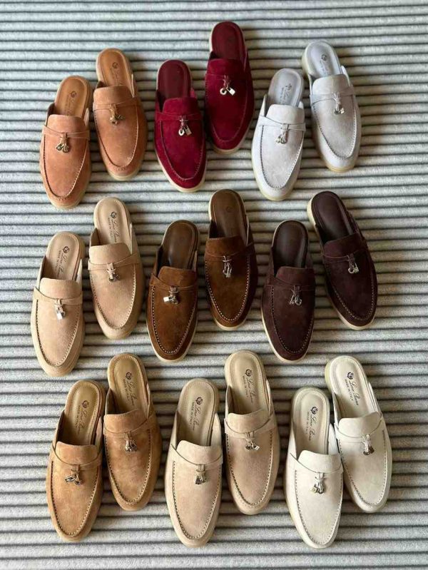 Loro Piana Suede Women's Casual flat slippers