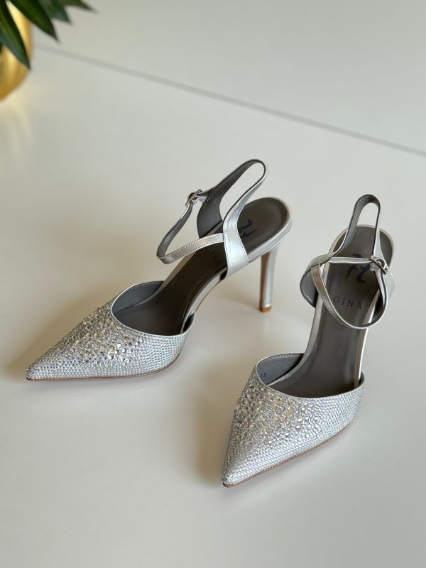Gina Satin Crystal Embellished Heels - Image 3