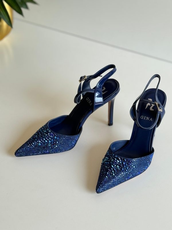 Gina Satin Crystal Embellished Heels - Image 4