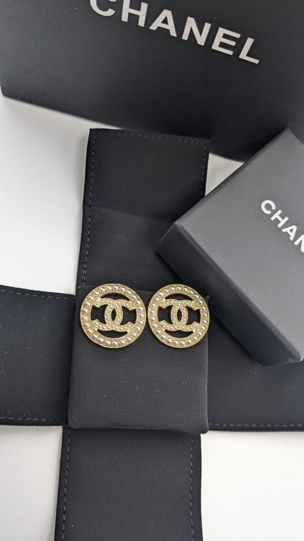 Chanel Crystal Mini CC Earrings - Image 3