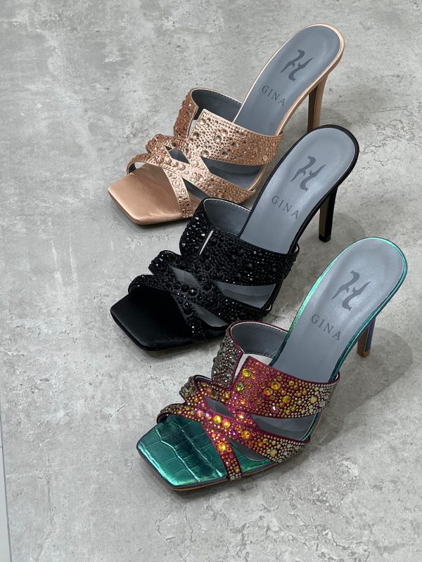 Gina Orsay In Petrol Patent Croc - Image 3