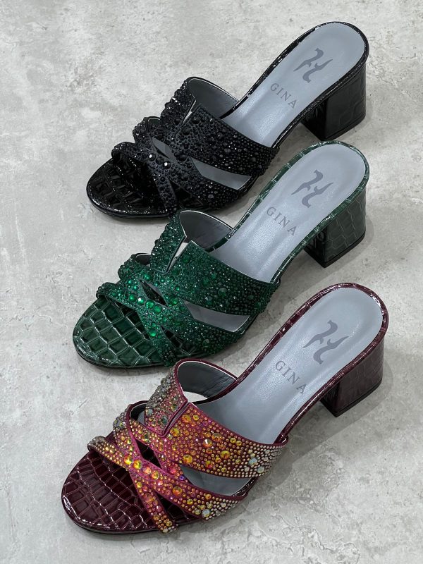 Gina Orsay In Petrol Patent Croc - Image 7