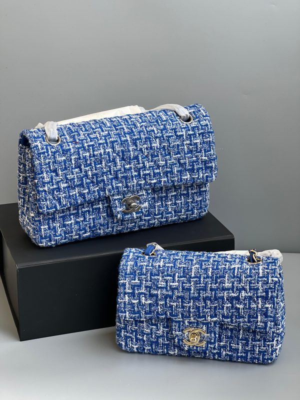 Chanel Classic Double Flap Quilted Tweed - Image 2