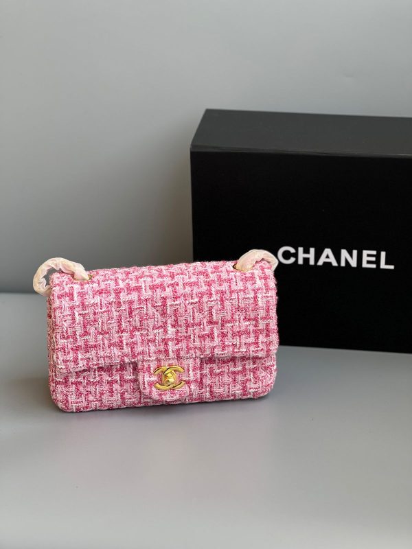 Chanel Classic Double Flap Quilted Tweed - Image 8