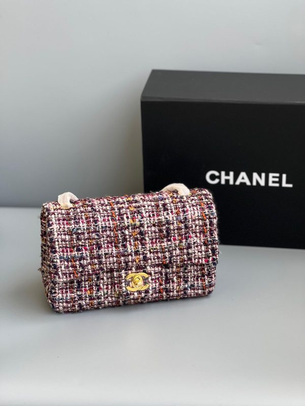 Chanel Classic Double Flap Quilted Tweed - Image 10