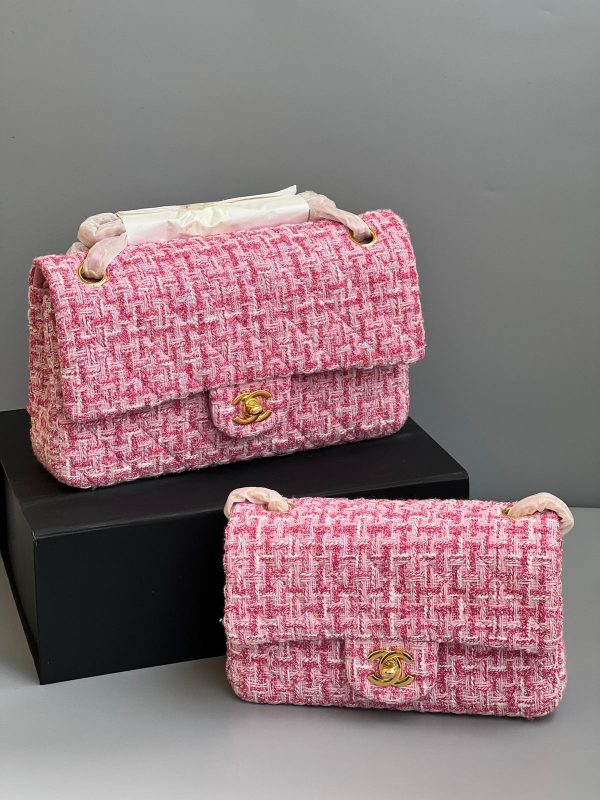 Chanel Classic Double Flap Quilted Tweed