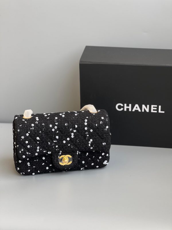 Chanel Classic Double Flap Quilted Tweed - Image 14