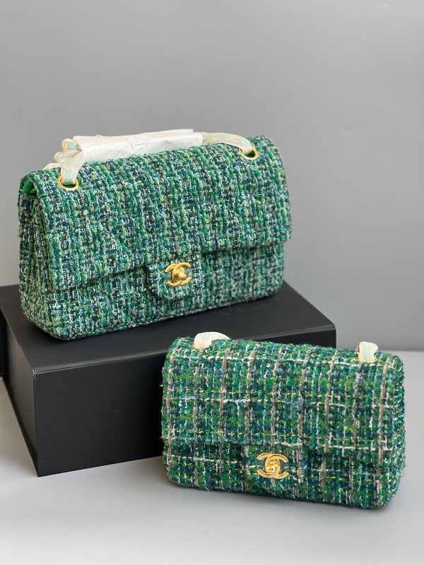 Chanel Classic Double Flap Quilted Tweed - Image 3