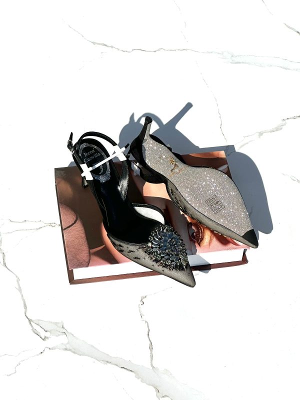 Rene Caovilla  Embellished Cinderella Slingback Mules - Image 2