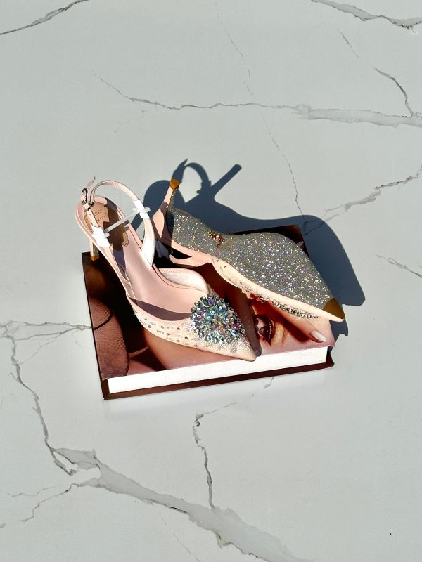 Rene Caovilla  Embellished Cinderella Slingback Mules - Image 4