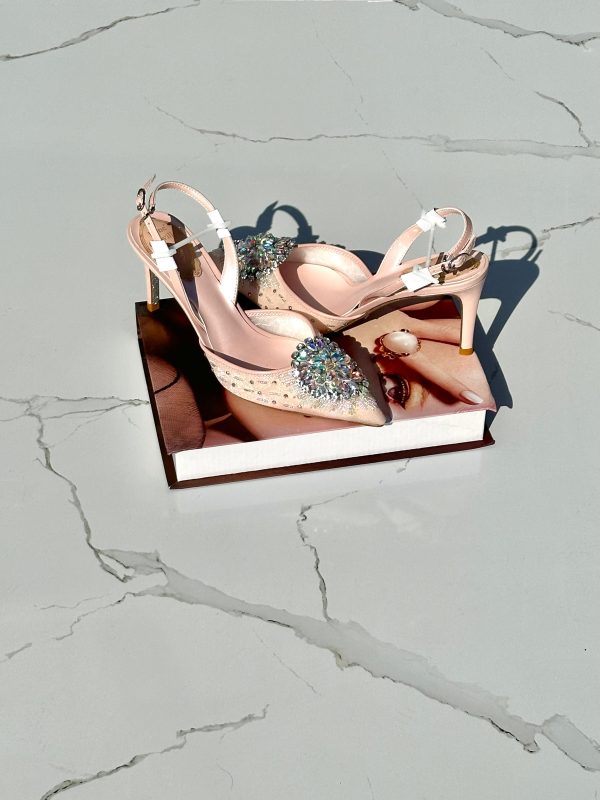 Rene Caovilla  Embellished Cinderella Slingback Mules - Image 5