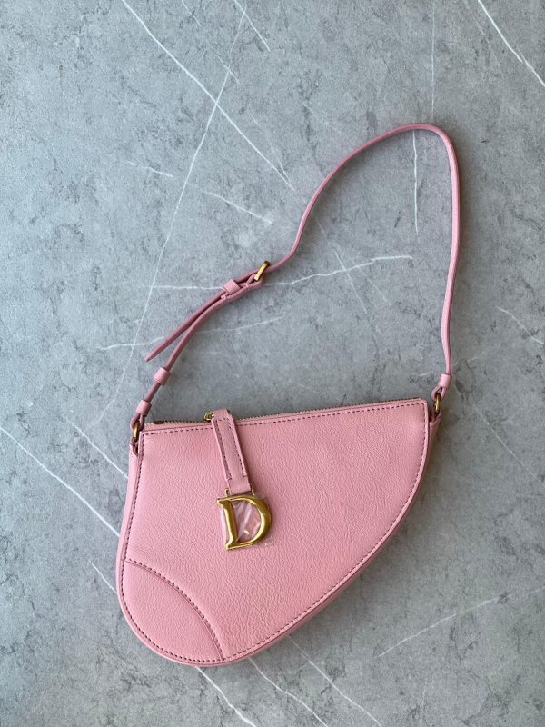 Christian Dior Leather Triple Zip Saddle Bag - Image 4
