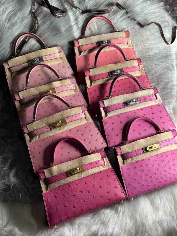 Hermes Kelly Ostrich Bag In Mini