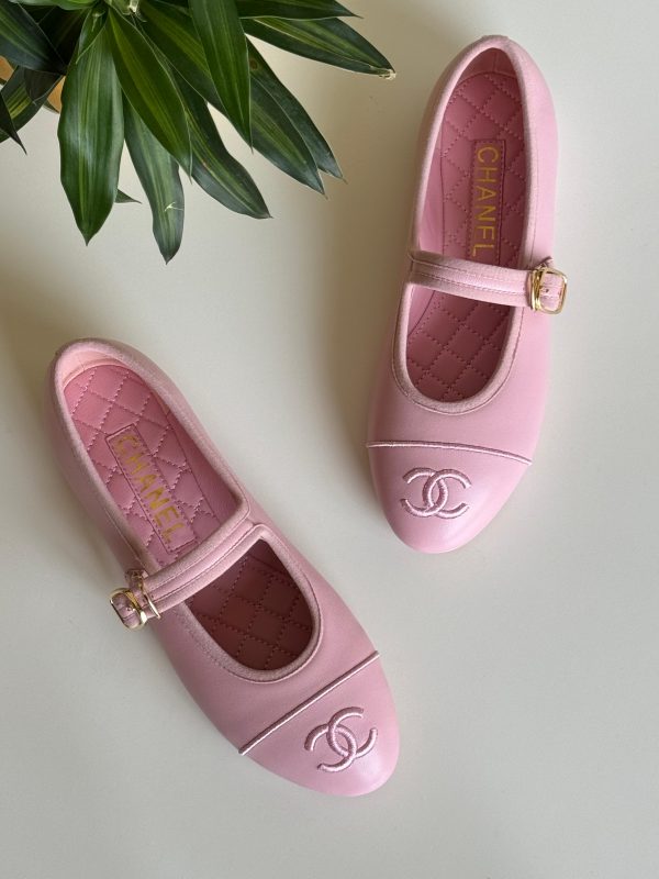 Chanel Flat Lambskin Mary Janes - Image 3