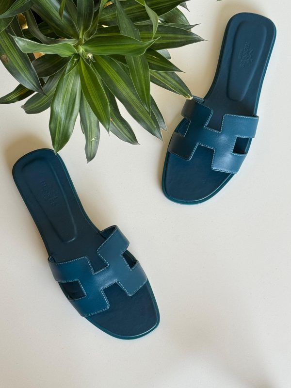 Hermes Oran Epsom Sandals For Women - Image 3