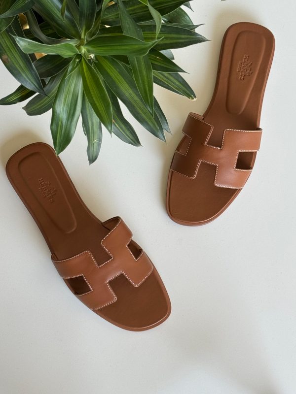 Hermes Oran Epsom Sandals For Women - Image 5